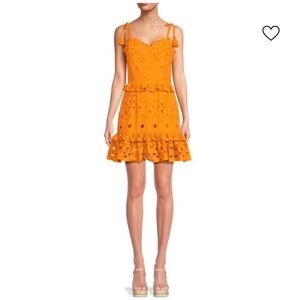 WALTER BAKER Misty Eyelet Ginger Eye Ruffle Cotton Mini Dress NWT